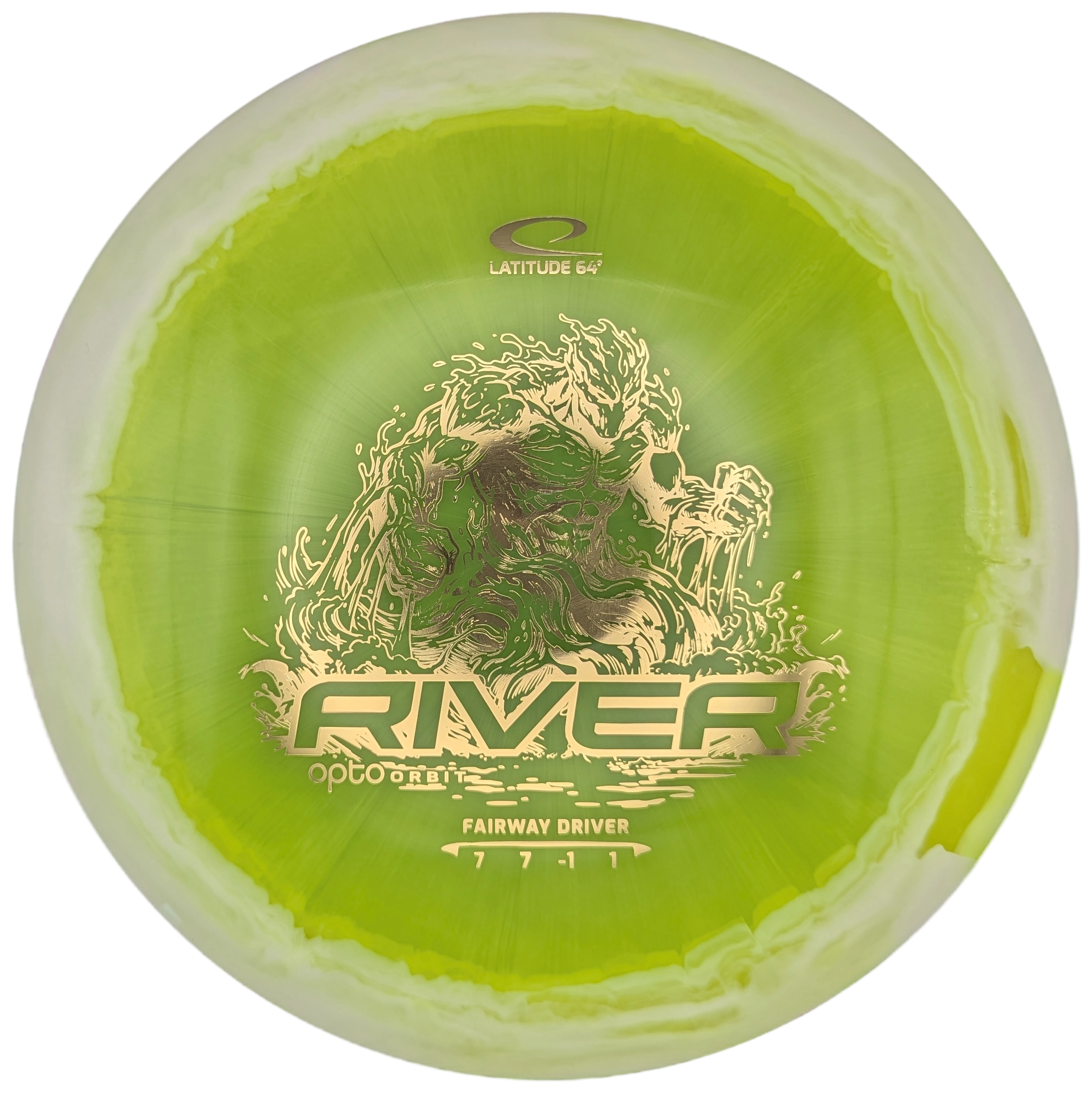 Latitude 64 River, Opto Orbit, Yellow with White Rim, 175.0